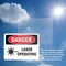 Signmission Radiation & Laser Sign, 7 in H x 10 in W, Plastic, Rectangle OS-2PACK-DS-P-710-L-1412 - alternate 6